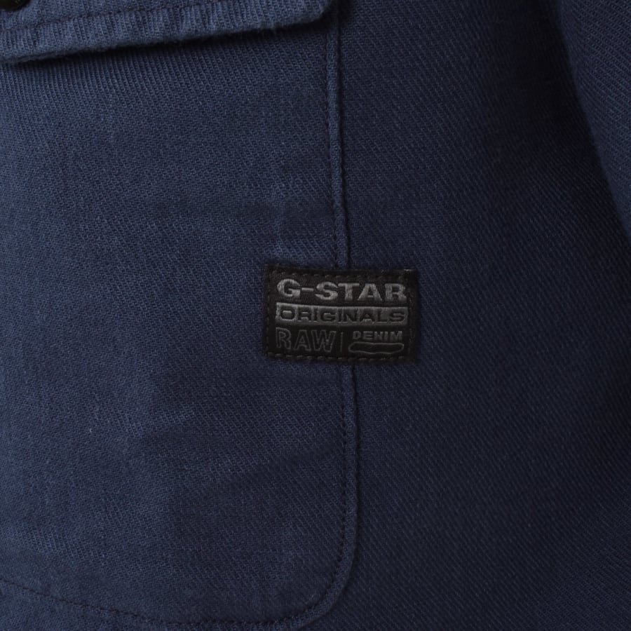 G-Star Raw Marine Slim Short Sleeved Shirt Blue | Mainline